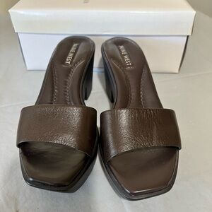 Nine West Dark Brown Women's Mules